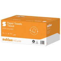 Satino HiCycle V-fold hand towels – bright white